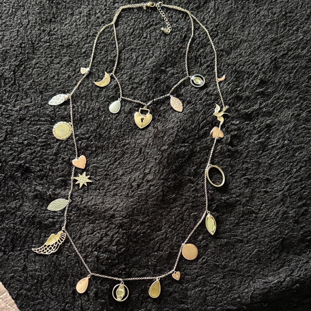 LOFT Gold and Silver Charm Necklace